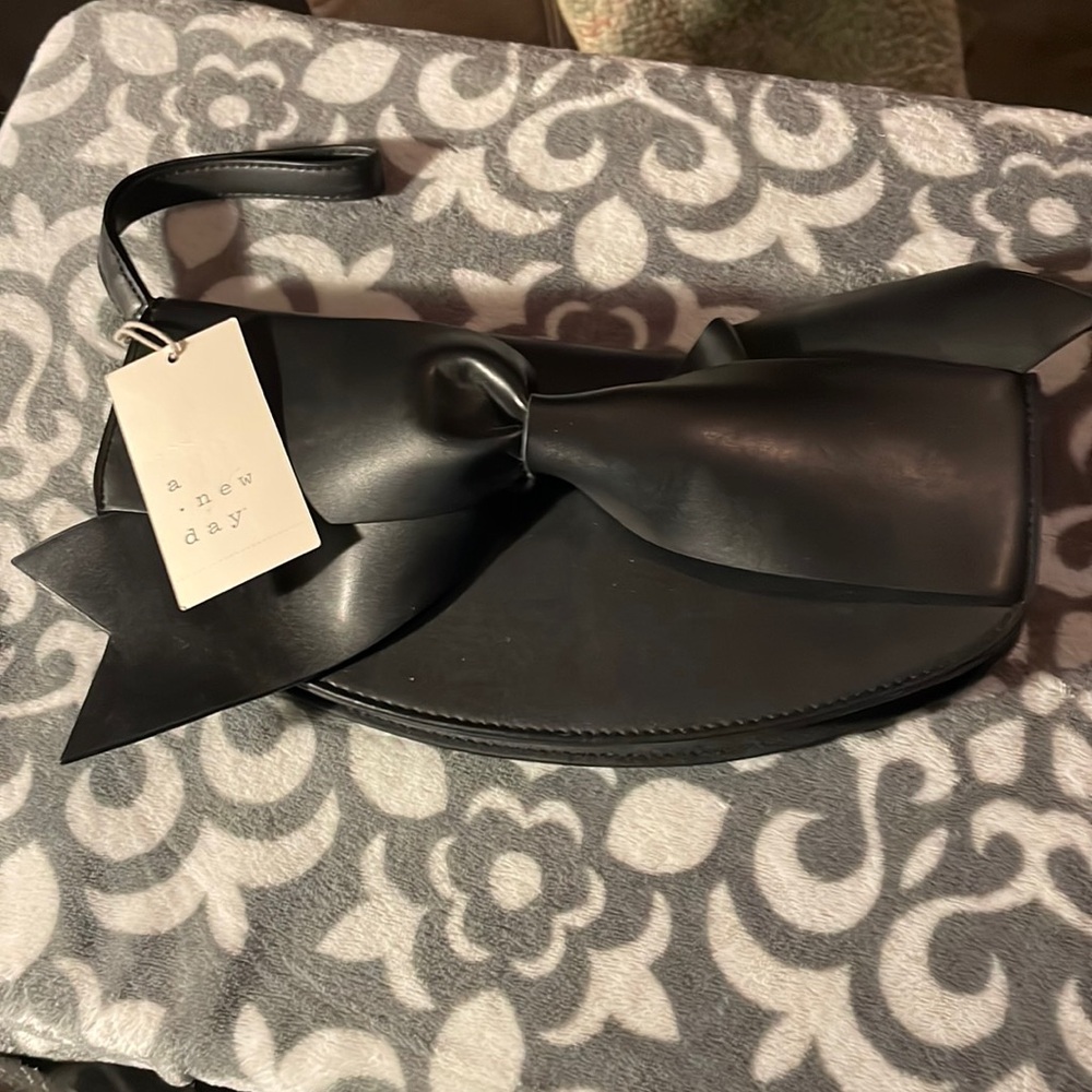 NWT Black Zippered Clutch Wristlet